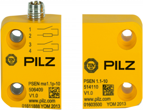 Intrerupatoare de siguranta - PSEN ma1.1p-10/PSEN1.1-10/3mm/1 unitate, întrerupător magnetic de siguranță 2 n/o, conector tată M8 cu 4 pini, pătrat, IP67