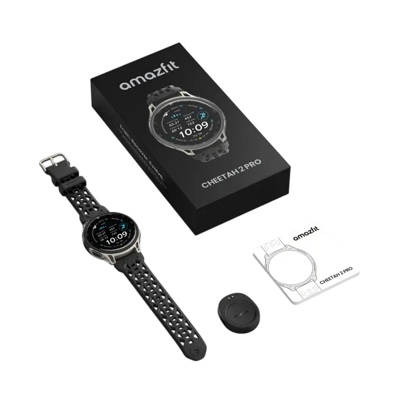 Amazfit Cheetah 2 Pro 48 mm din titan cu ecran AMOLED și curea neagră [9]