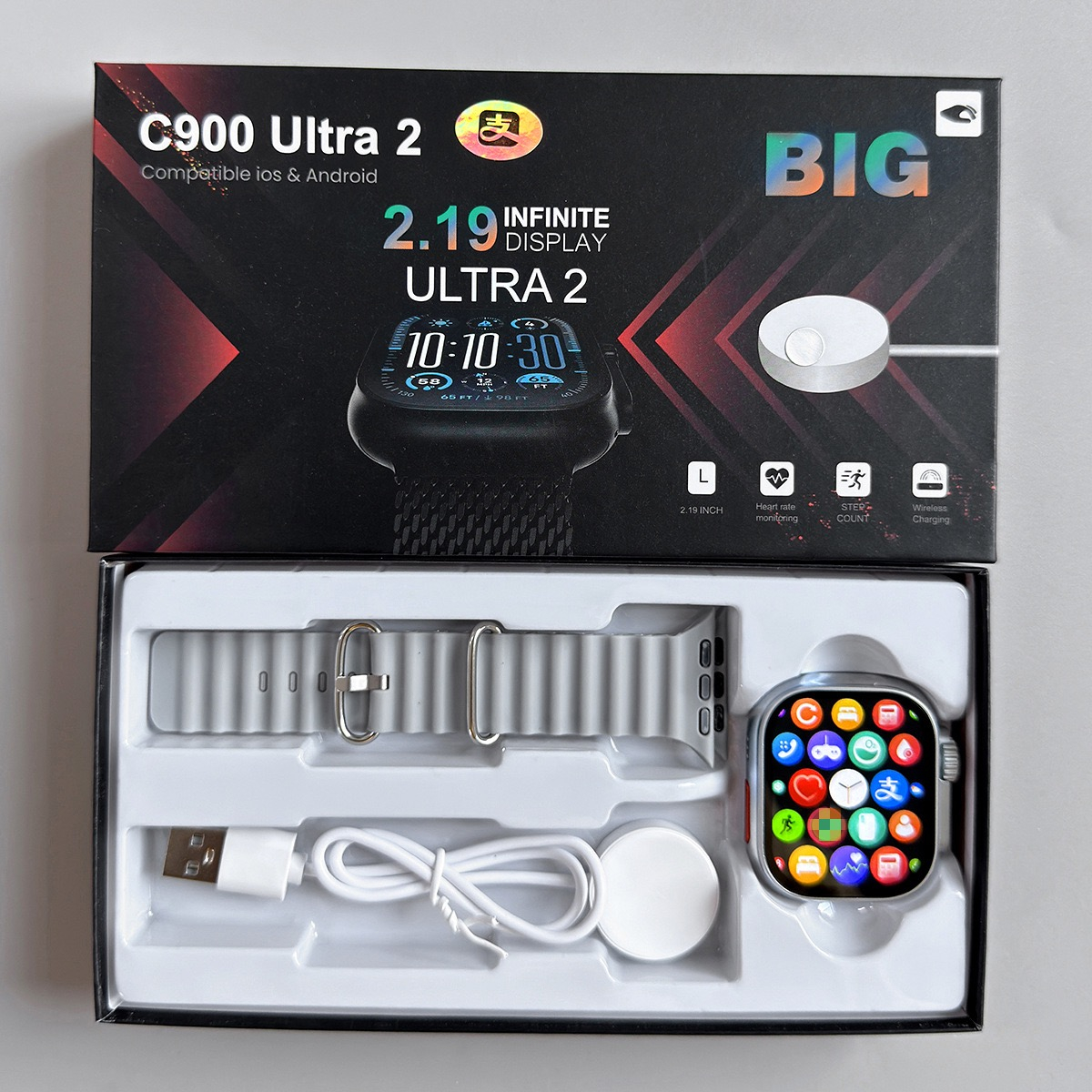 C900 Ultra 2 – Smartwatch premium cu funcții fitness și notificări inteligente [3]