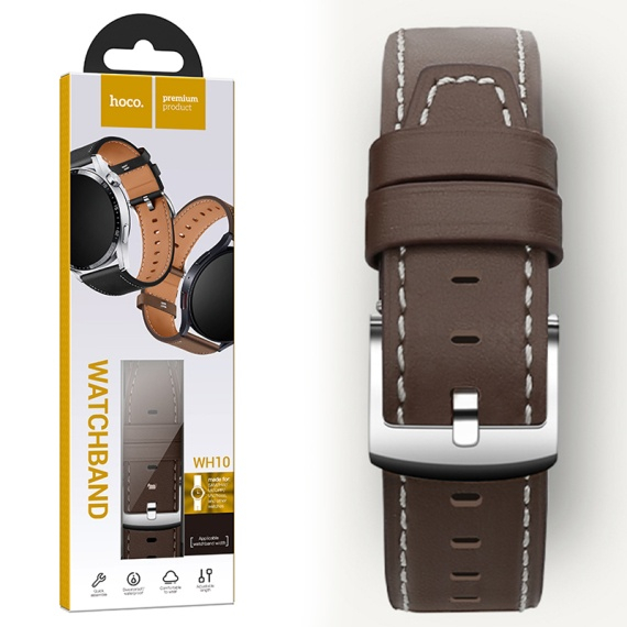 Hoco WH10 Original curea din piele 20 mm și 22 mm pentru smartwatch [3]