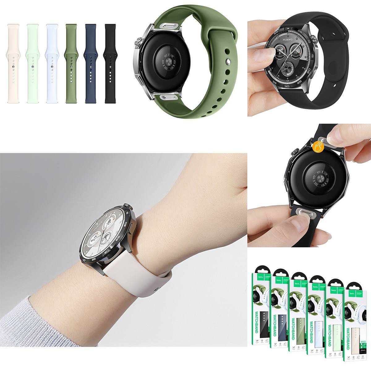 Hoco WH22 Flexible Series curea silicon universală 20 mm și 22 mm pentru smartwatch [3]