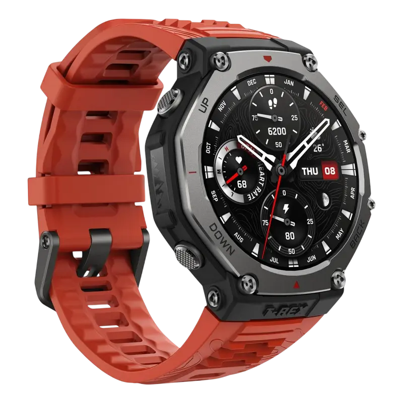 Amazfit T-Rex 3 Lava cu ecran AMOLED și curea portocalie [5]