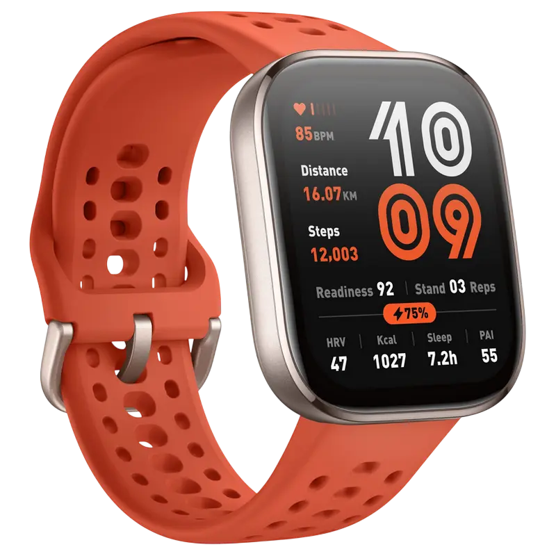 Amazfit Bip 6 Red cu ecran AMOLED și curea roșie [4]