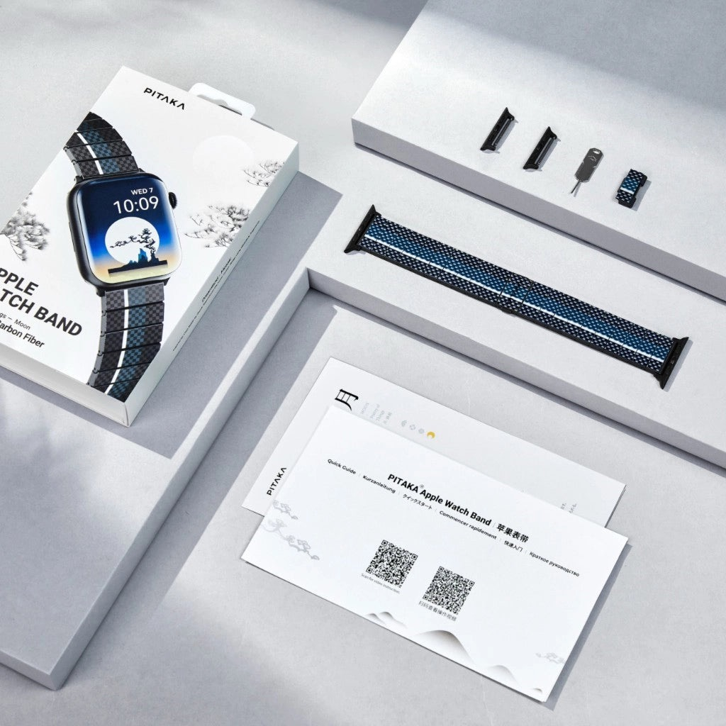 PITAKA Carbon Fiber Moon – Cureaua premium pentru Apple Watch inspirată de Lună [5]