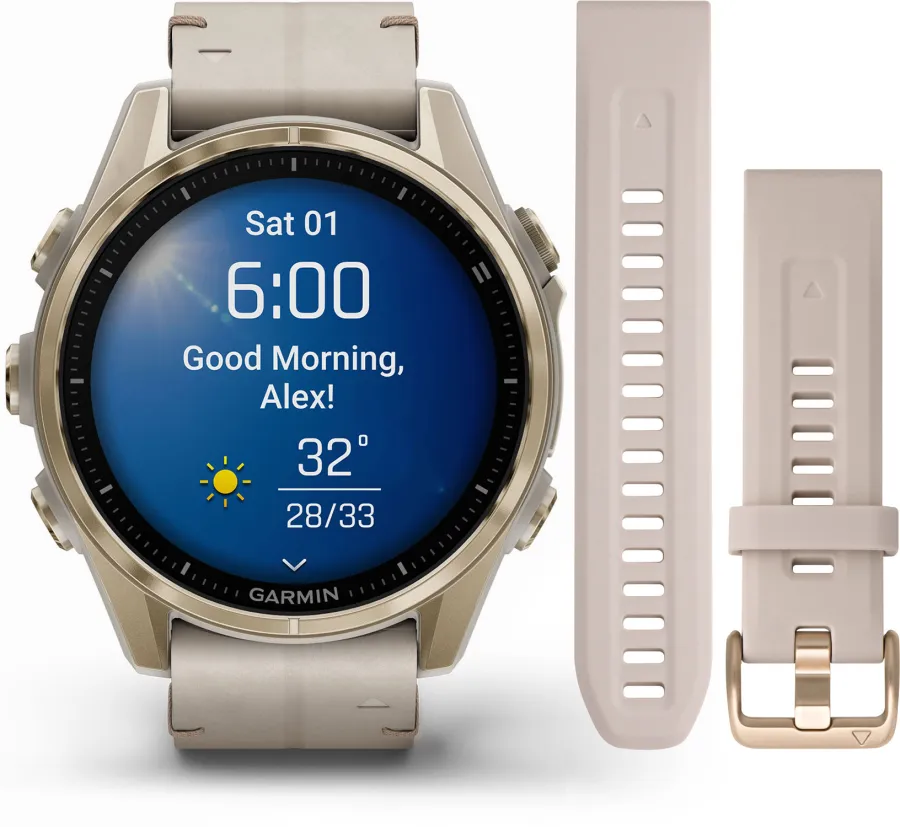 Garmin fēnix® 8 Sapphire – Titan + Safir + Piele + Silicon + autonomie 10 zile [1]