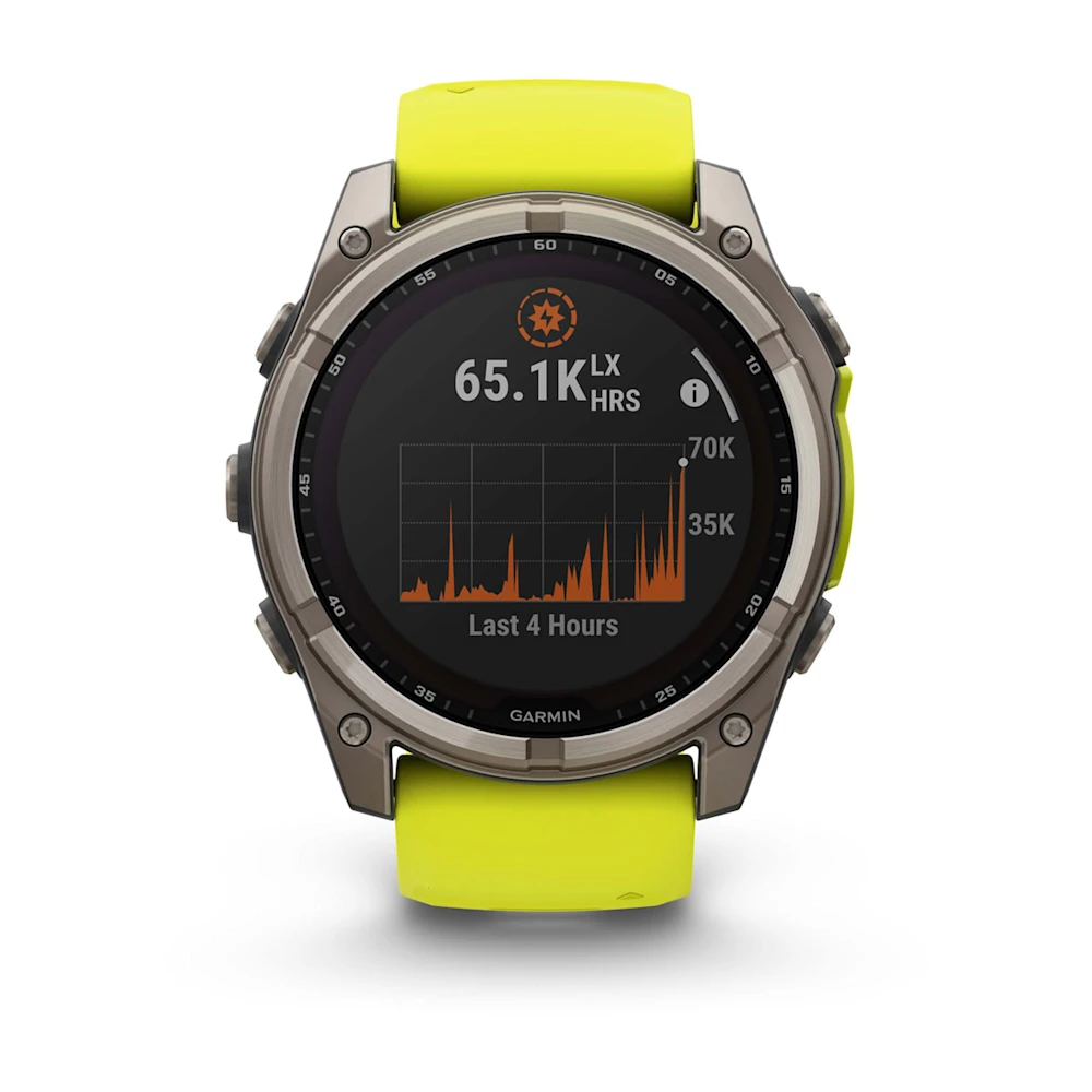 Garmin fēnix 8 Solar Sapphire 51 мм – титан, сапфир, 10 ATM, автономность 30–48 дней [13]