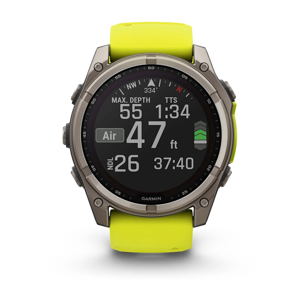 Garmin fēnix 8 Solar Sapphire 51 мм – титан, сапфир, 10 ATM, автономность 30–48 дней [1]