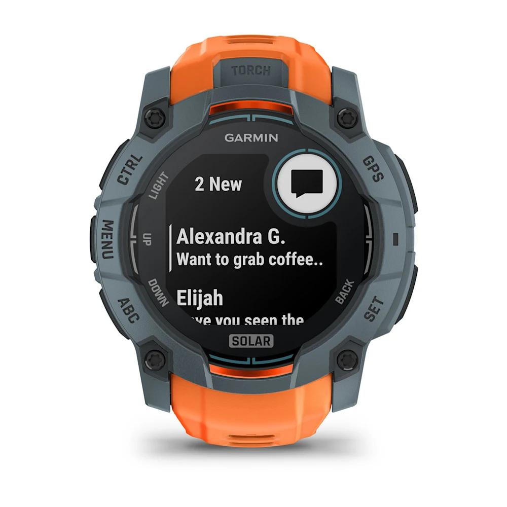 Garmin Instinct 3 Solar 50 mm – Power Glass, 10 ATM, lanternă LED, autonomie extinsă [9]