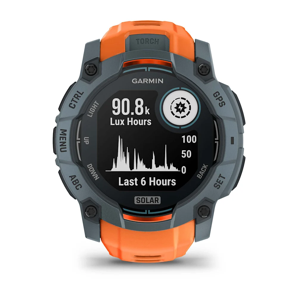 Garmin Instinct 3 Solar 50 mm – Power Glass, 10 ATM, lanternă LED, autonomie extinsă [19]
