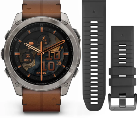 Умные часы - Garmin fēnix 8 Sapphire 51 мм – титан, сапфир, 10 ATM, 29 дней автономности