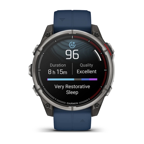 Умные часы - Garmin quatix 8 47 мм – AMOLED, сапфир, титан, 10 ATM, 16 дней автономности