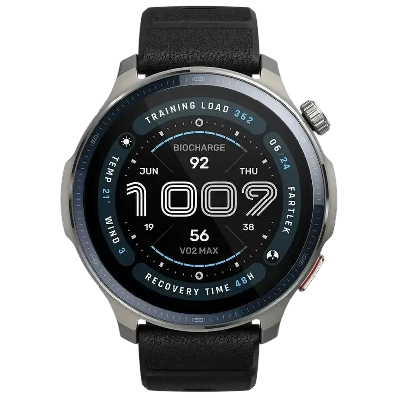 Ceasuri inteligente pentru bărbați - Amazfit Balance 2 Black cu ecran AMOLED și sticlă din safir
