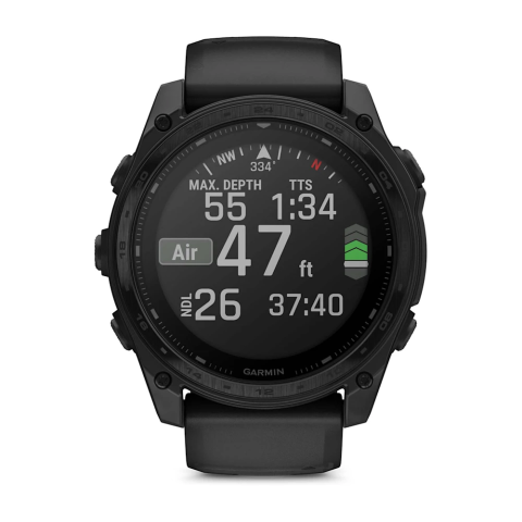 Умные часы - Garmin tactix 8 Solar Elite 51 мм – Power Sapphire, титан, 10 ATM, 30–48 дней автономности