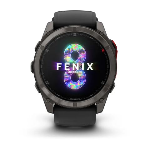 Ceasuri inteligente pentru bărbați - Garmin fēnix 8 Pro MicroLED – Titan & Safir, 51 mm