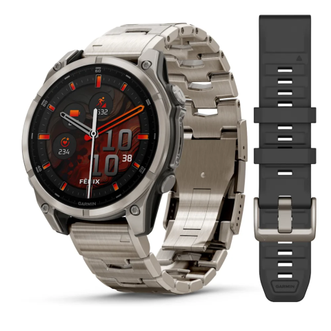 Garmin fēnix 8 Sapphire 47 mm – titan, safir, 10 ATM, autonomie 16 zile [1]