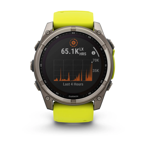 Garmin fēnix 8 Solar Sapphire 51 мм – титан, сапфир, 10 ATM, автономность 30–48 дней [12]