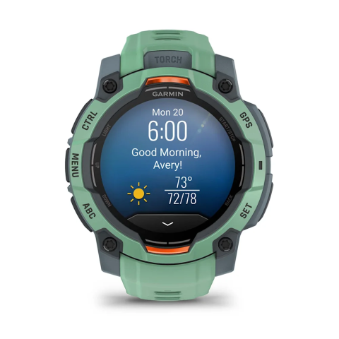 Умные часы - Garmin Instinct 3 45 мм – AMOLED, 10 ATM, LED-фонарь, 18 дней автономности