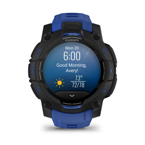 Ceasuri inteligente pentru bărbați - Garmin Instinct 3 45 mm – AMOLED, 10 ATM, lanternă LED, autonomie 18 zile
