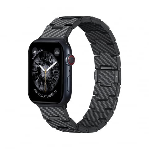 Pentru toate modelele - PITAKA Carbon Fiber Retro Band – Cureaua premium retro pentru Apple Watch