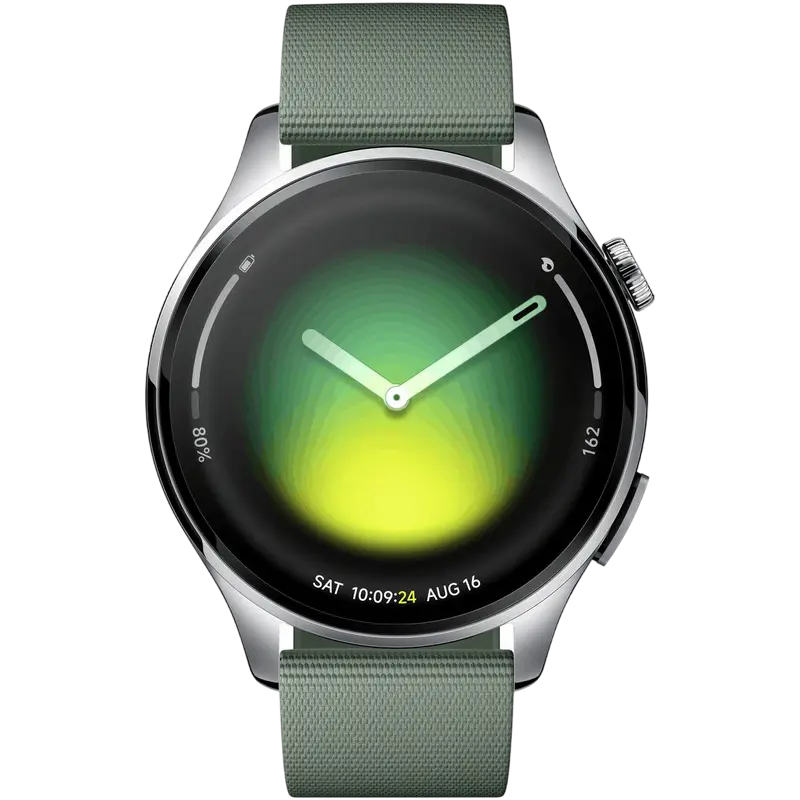 Ceasuri inteligente pentru bărbați - Xiaomi Watch 5 Juniper Green și Black cu ecran AMOLED