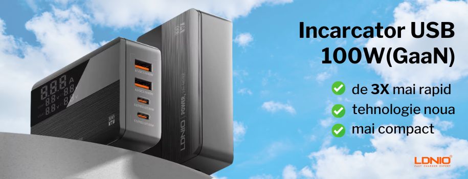 Incarcator USB ultra rapid(GaaN)