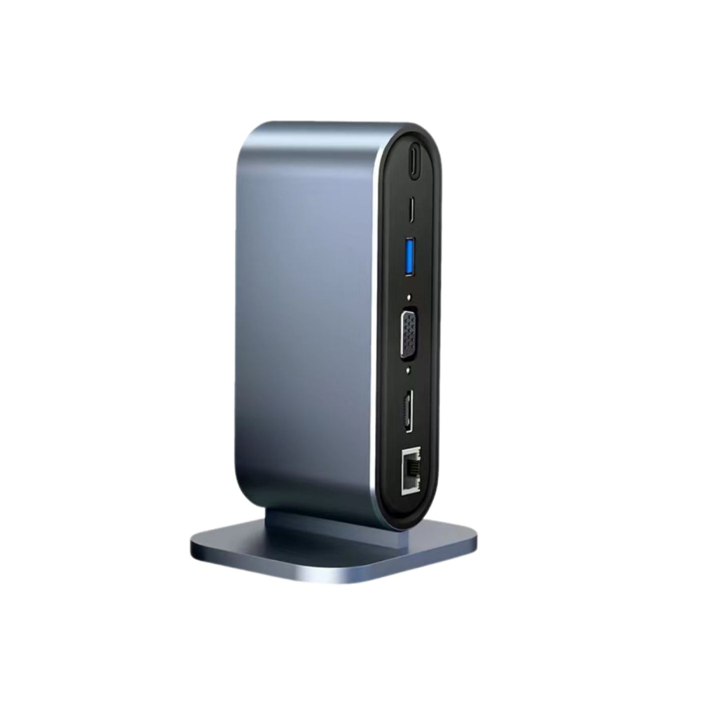 HUB vertical USB-C 11 in 1, HDMI,VGA,RJ45, PD 100W [1]