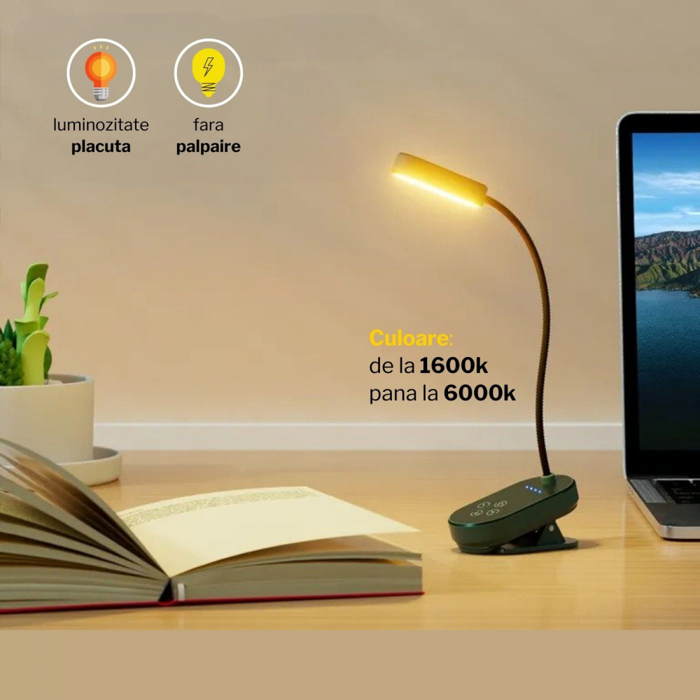 Lampa de veghe pentru citit cu LED si lumina odihnitoare [8]
