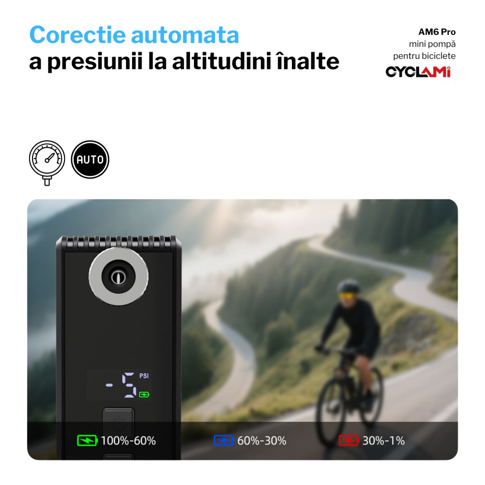 Mini pompa de aer automată pentru biciclete [9]