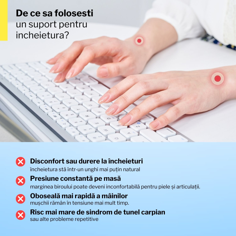 Suport ergonomic pentru incheietura mâinii [3]