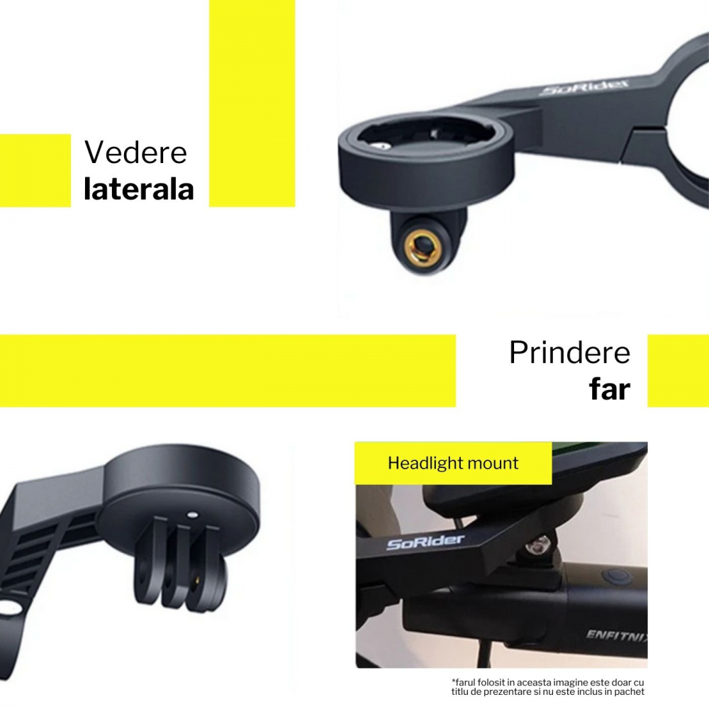 Suport prindere ciclocomputer pentru ghidon bicicleta mutibrand [2]