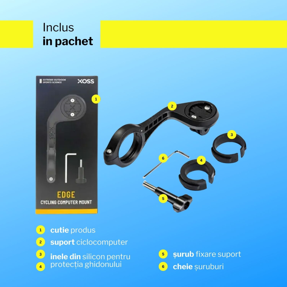 Suport prindere ciclocomputer pentru ghidon bicicleta mutibrand [6]