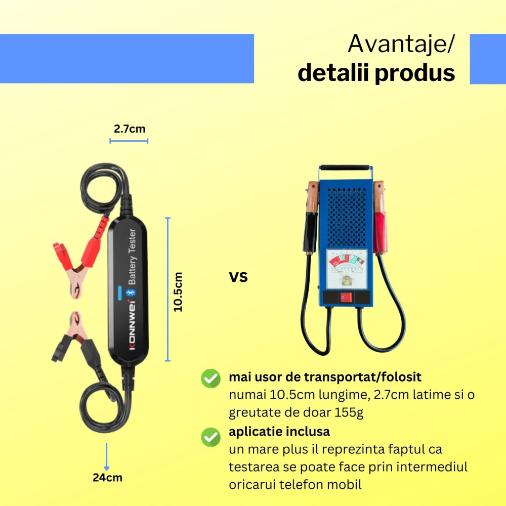 Aparat testare baterie auto [5]