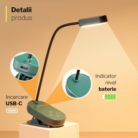 Lampa de veghe pentru citit cu LED si lumina odihnitoare [3]