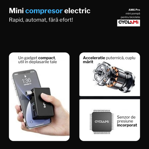 Mini pompa de aer automată pentru biciclete [2]