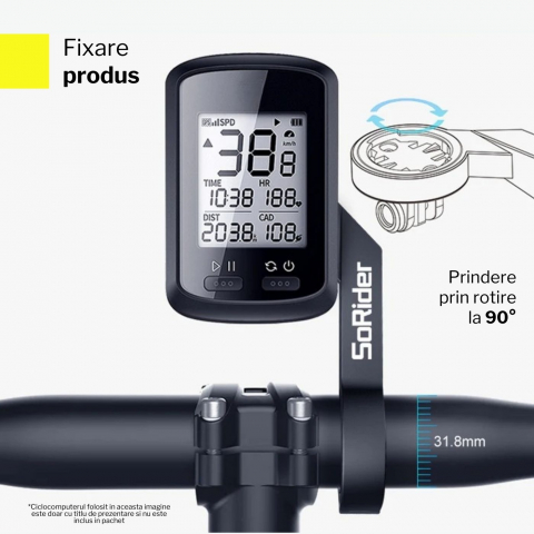 Suport prindere ciclocomputer pentru ghidon bicicleta mutibrand [2]