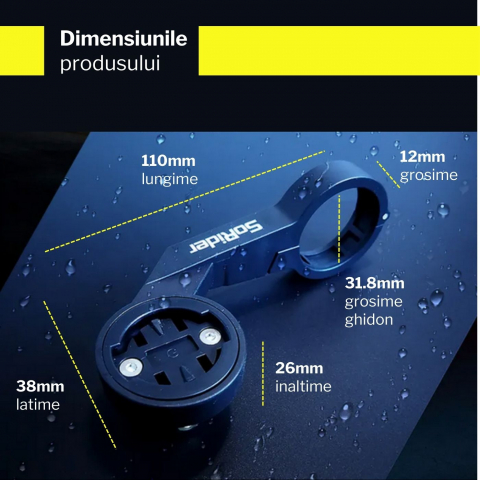 Suport prindere ciclocomputer pentru ghidon bicicleta mutibrand [6]