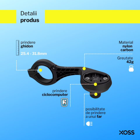 Suport prindere ciclocomputer pentru ghidon bicicleta mutibrand [3]