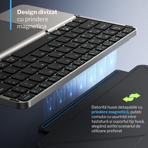 Tastatura pliabila wireless - conectare 3 dispozitive simultan [11]