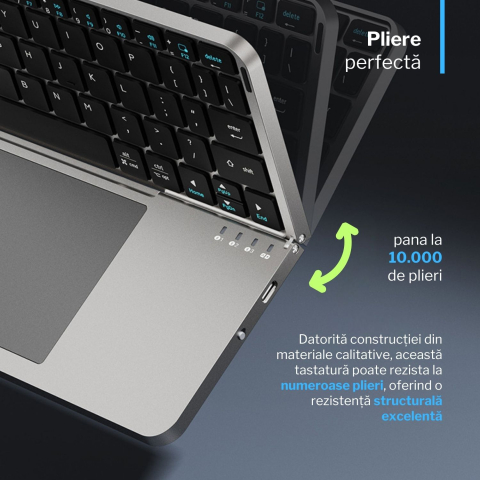 Tastatura pliabila wireless - conectare 3 dispozitive simultan [14]