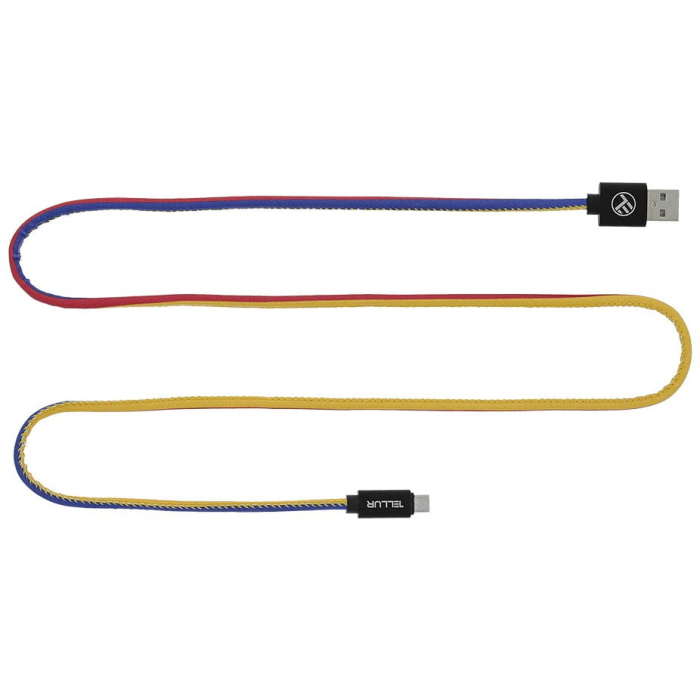 Cablu Type-C FRF Tellur, 1m, Piele sintetica, Tricolor, FRF000003 [1]