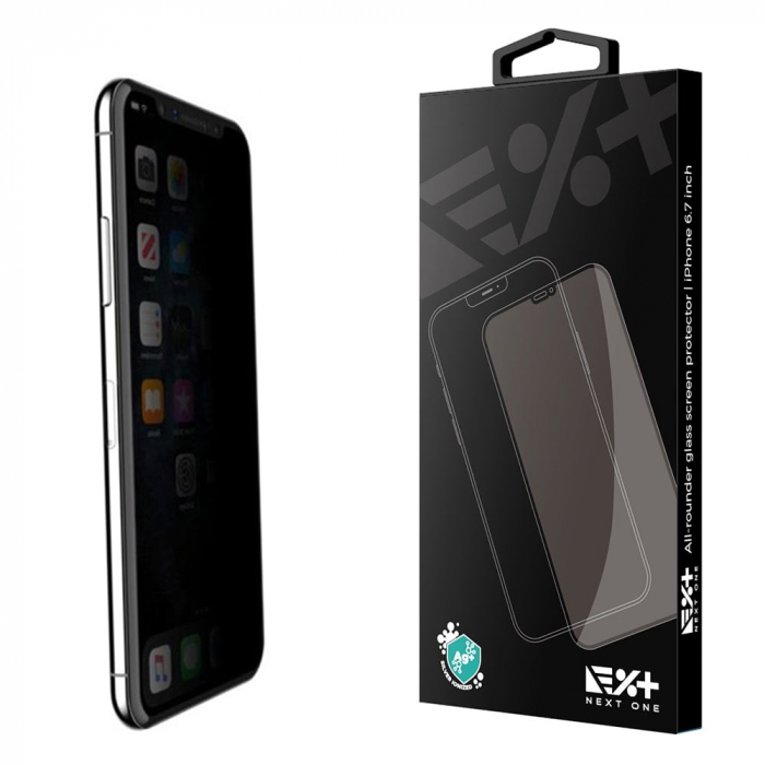 Folie de sticla Next One pentru Apple iPhone 11 Pro Max/XS Max, Privacy, Aplicator inclus [1]