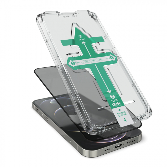 Folie de sticla Next One pentru Apple iPhone 13 Pro Max, Privacy, Aplicator inclus [2]