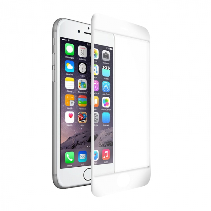 Folie de sticla Next One pentru Apple iPhone 7/8/SE 2, Alb, 3D, Aplicator inclus [1]