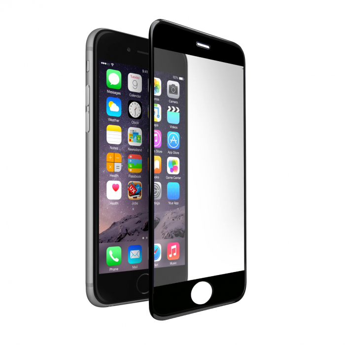 Folie de sticla Next One pentru Apple iPhone 7/8/SE 2, Negru, 3D, Aplicator inclus [1]