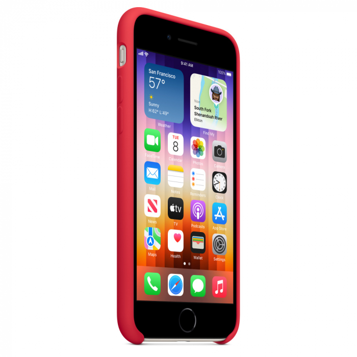 Husa Apple iPhone SE 3 (2022), Silicon, (PRODUCT)RED [5]