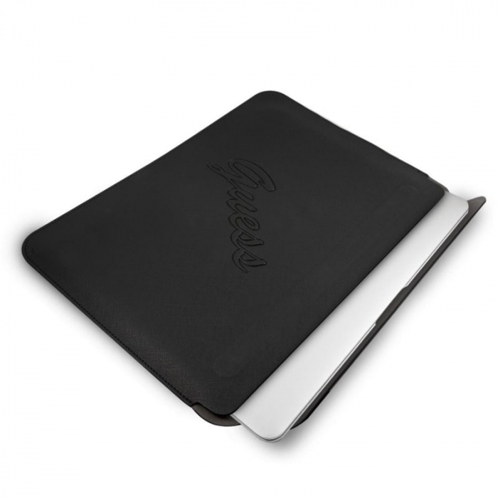 Husa Laptop 13 inch, Guess Saffiano, Negru, GUCS13PUSASBK [4]