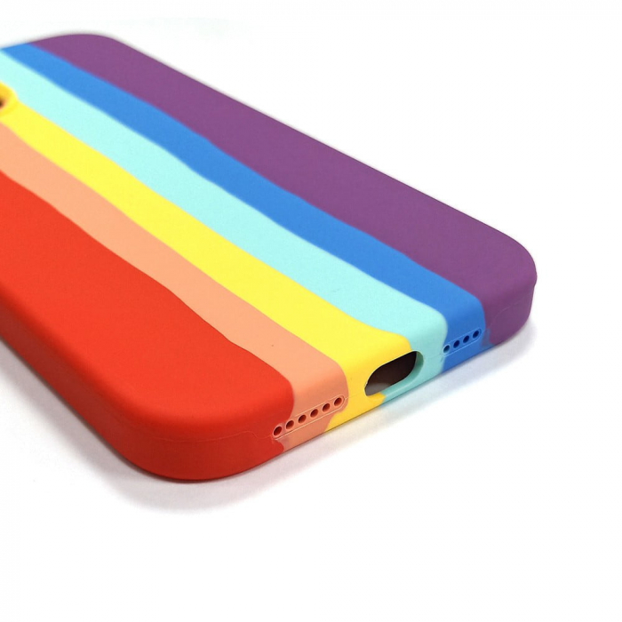 Husa silicon SmartGSM pentru iPhone, Rainbow [4]