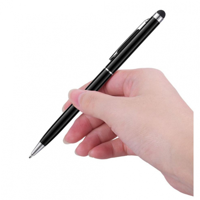 Resigilat - Stylus SmartGSM® pentru tableta, Touch Pen Universal cu Pix, Negru [1]