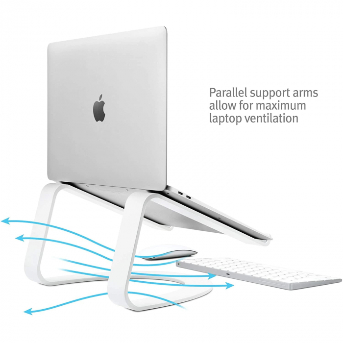 Stand Twelve South Curve SE pentru MacBook, Aluminiu, Alb [2]