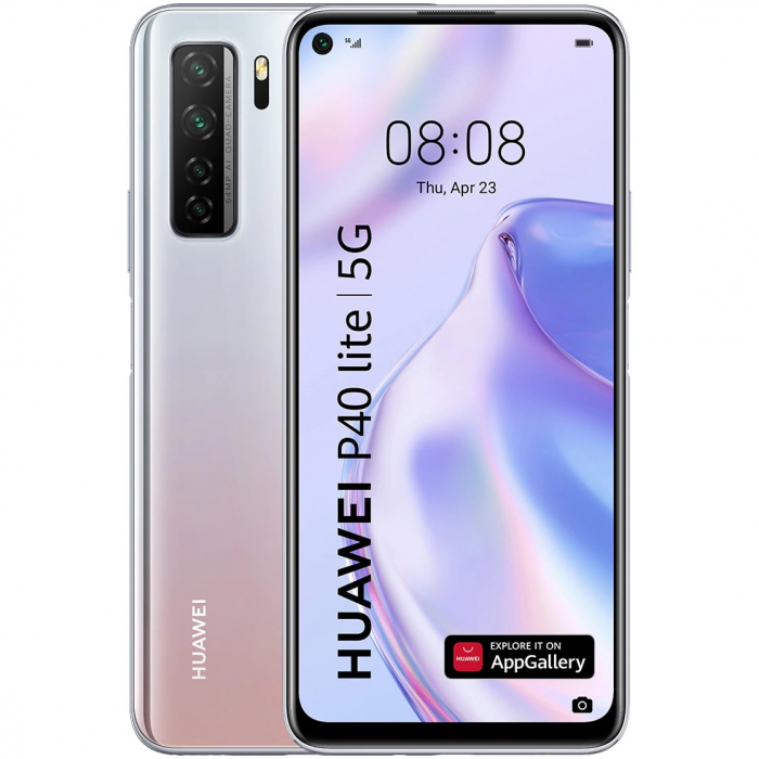 Telefon mobil Huawei P40 Lite, 5G, Dual SIM, 128GB, 6GB RAM, Space Silver [2]